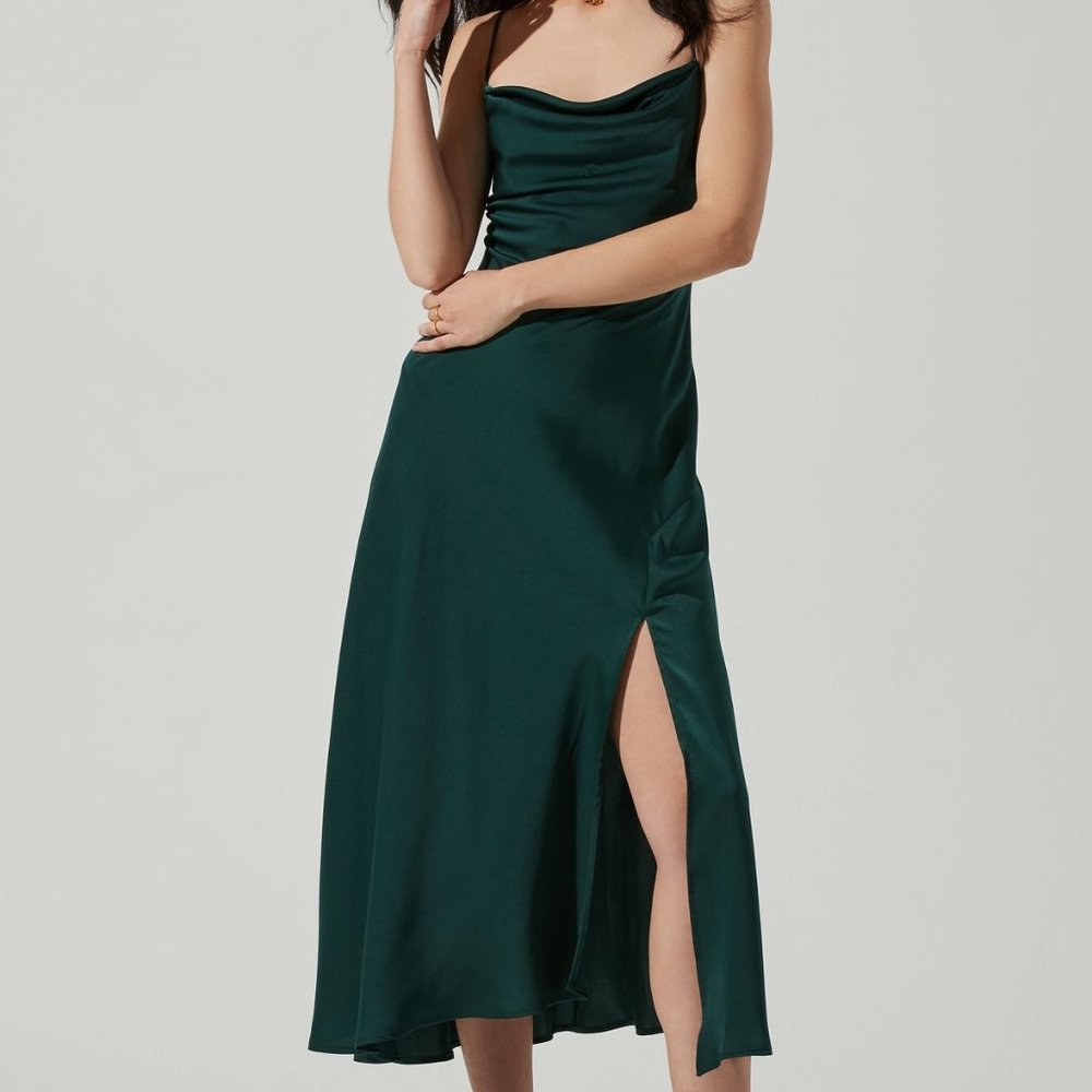 Gaia Midi Dress Hunter Green
